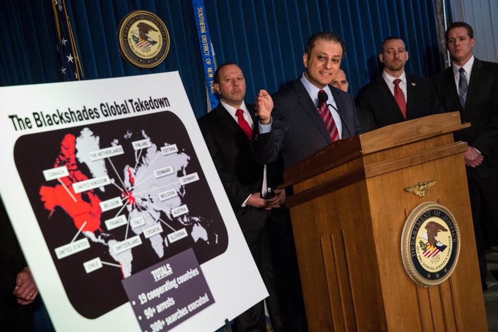 Preet Bharara outlines the BlackShades probe. Photo: AFP