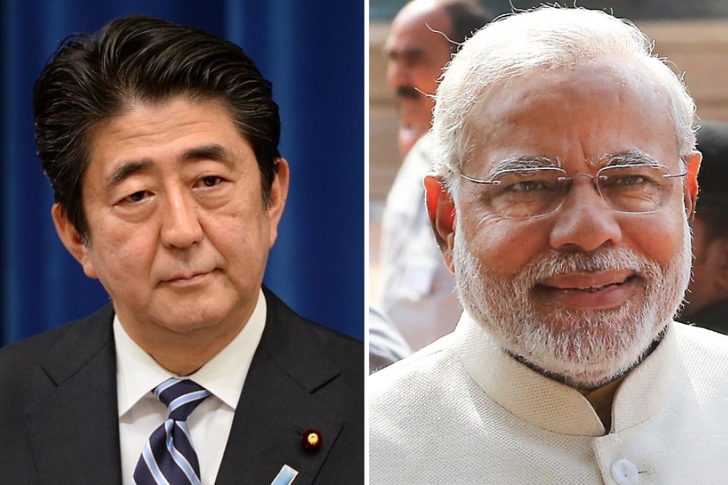 Shinzo Abe (left) and Narendra Modi. Photos: AFP, EPA