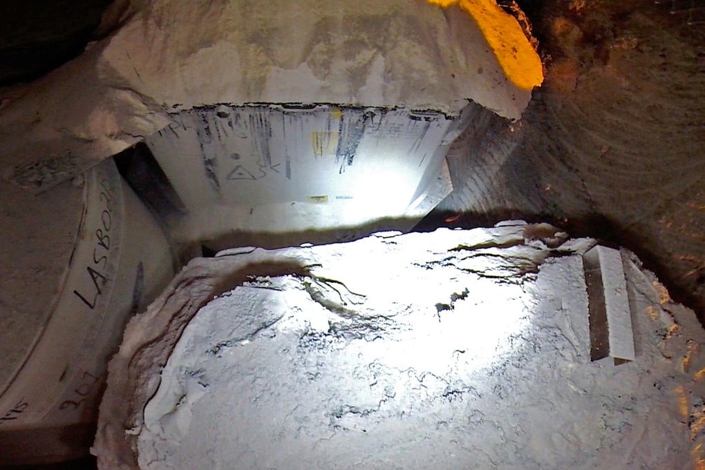 Nuclear waste containers at the New Mexico site. Photo AP