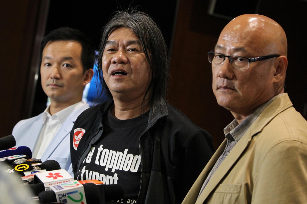 Pan-democrats filed 1,192 amendments to the budget bill, most sponsored by two People Power lawmakers and "Long Hair" Leung Kwok-hung (centre) of the League of Social Democrats.