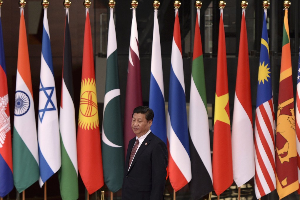 President Xi Jinping waits to welcome Asian leaders to the CICA summit in Shanghai. Xi is positioning China to fulfil a wider role in the region. Photo: Reuters