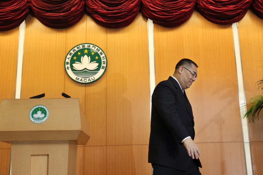 Fernando Chui Sai-on, Chief Executive of Macau, will end his term with the government's this year.