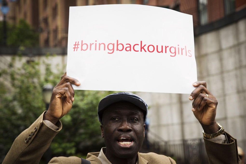 A protester at UN headquarters in New York.Photo: Reuters