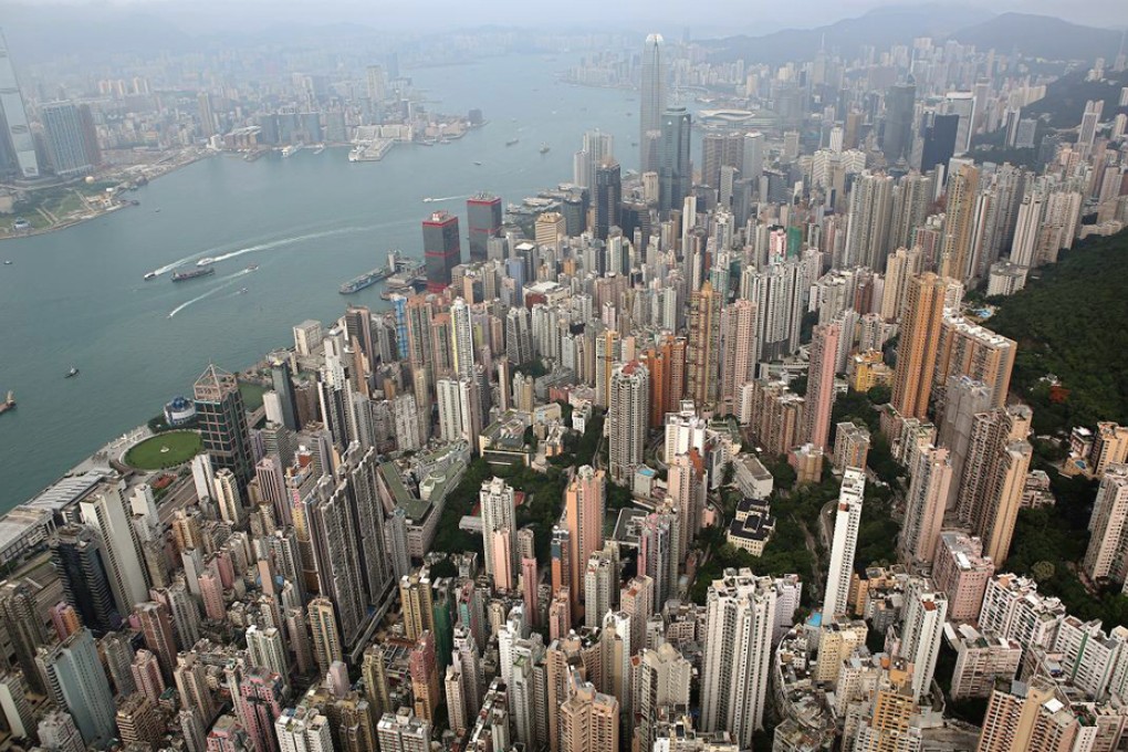 The university's algorithm can map out the side views of buildings from aerial images like this one, which shows the Western and Central districts on Hong Kong Island. Photo: Robert Ng