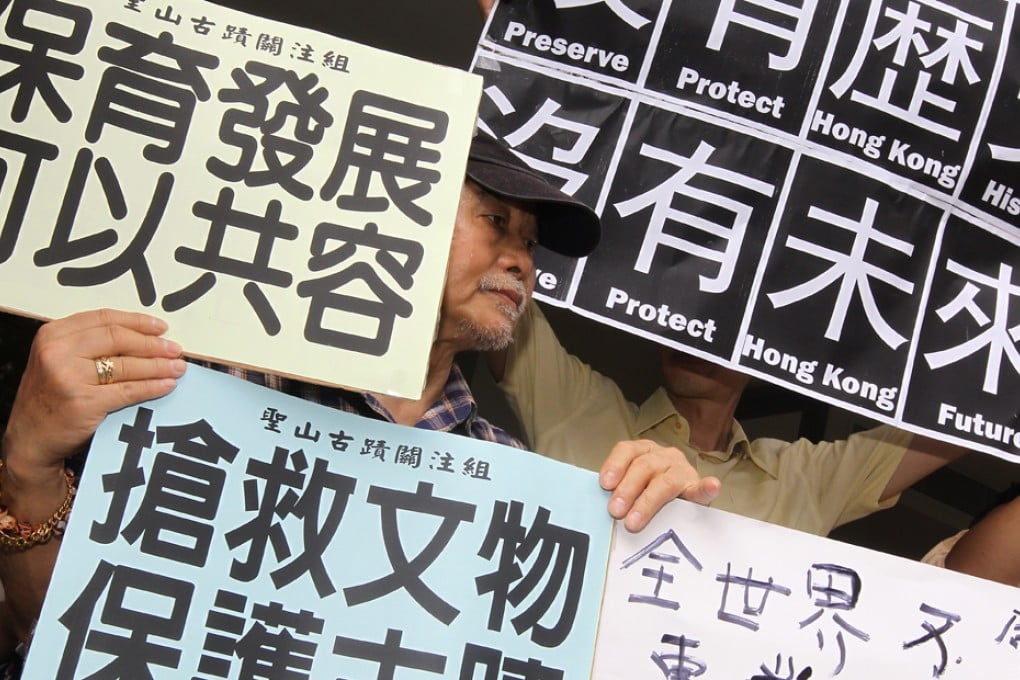 Activists urge the MTR and the government to preserve historical relics in To Kwa Wan.