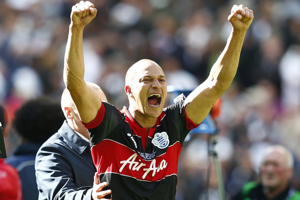 QPR's Bobby Zamora reacts to the final whistle at Wembley. Photo: Reuters
