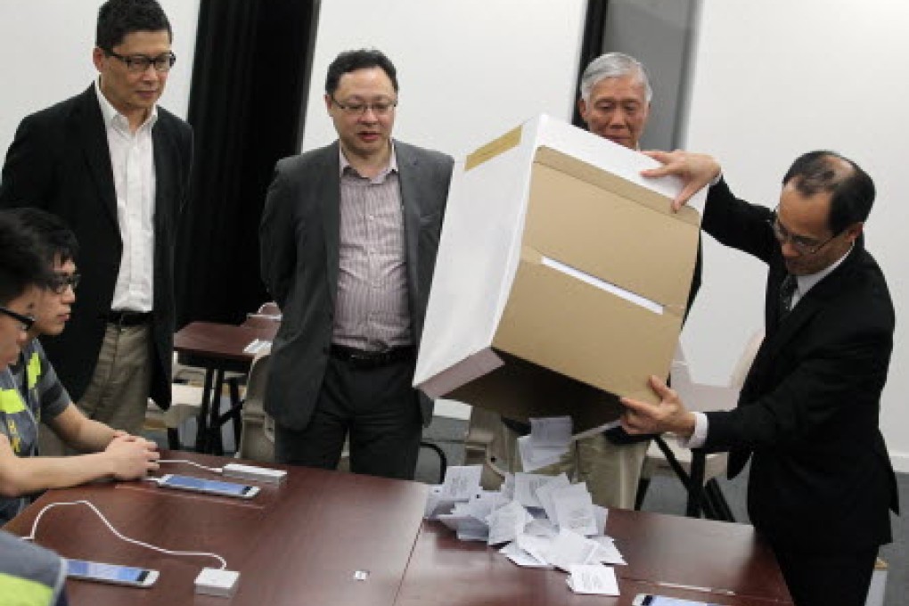 The efforts Occupy Central has made so far are in fact intellectual, asking people only to think, choose and act through voting. It is hard to conceive it as preparing for a crime. Photo: Dickson Lee