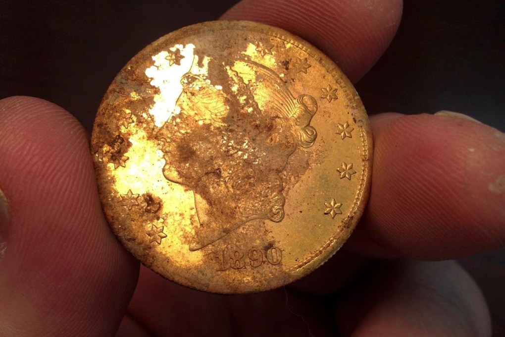 One of 1,400 coins found in Northern California.Photo: AFP