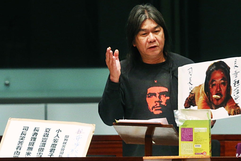 Despite the findings, League of Social Democrats lawmaker "Long Hair" Leung Kwok-hung vowed to continue his filibustering. Photo: David Wong