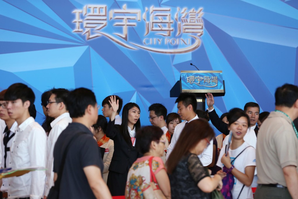 City Point's sales office is a hive of activity. Photo: Nora Tam