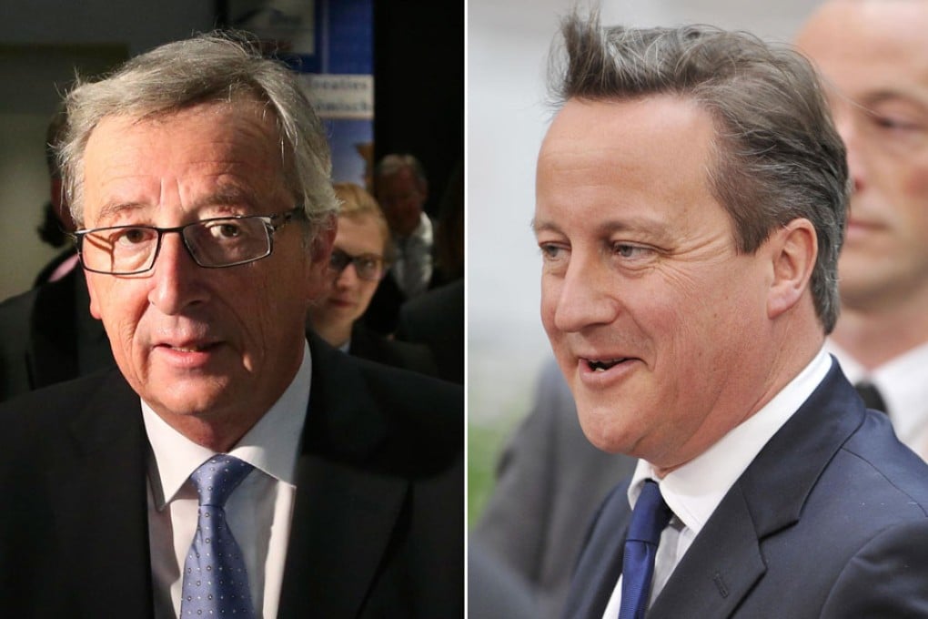 Juncker (left) and Cameron.