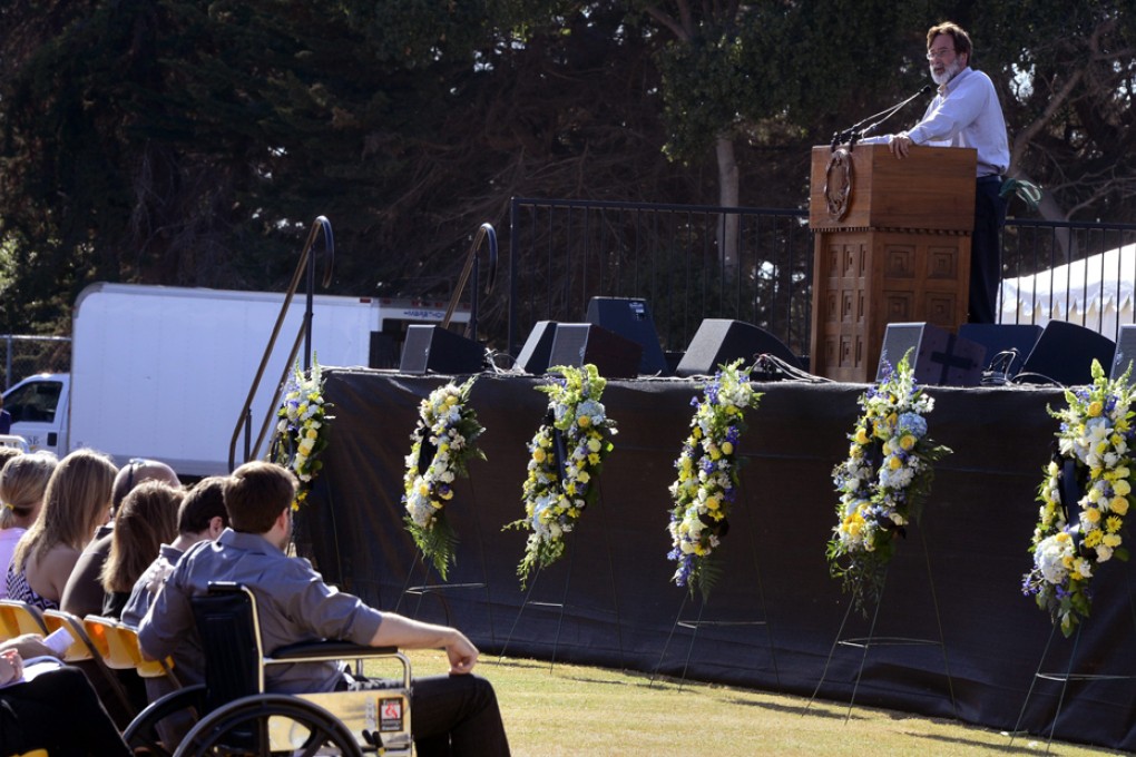 A memorial service for the six UCSB students killed and 13 wounded in a shooting rampage at the University of California on May 27, 2014.