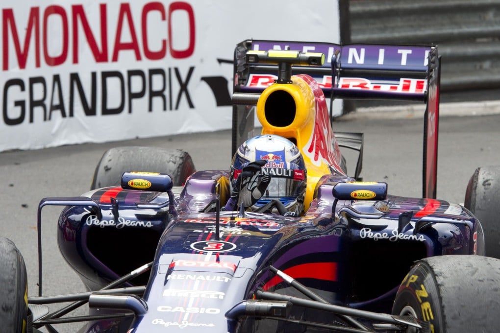 Red Bull's Daniel Ricciardo gestures after finishing third in the Monaco Grand Prix. Photo: AFP