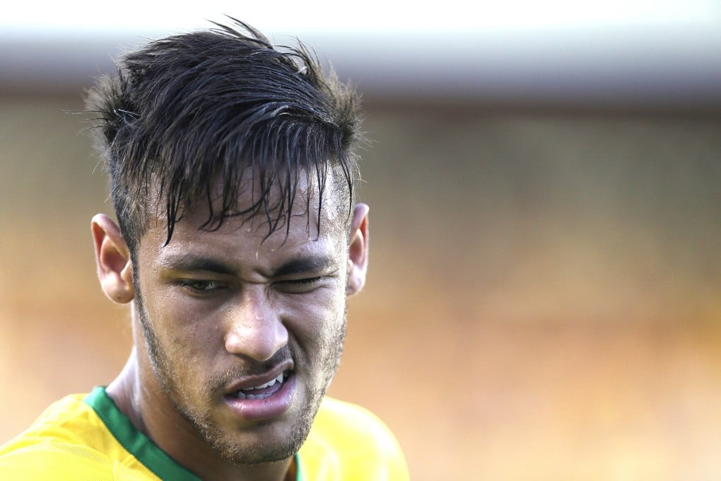 Neymar pulls a face. Photo: AP