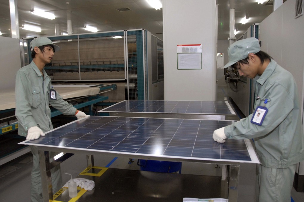 Mainland panel makers are accused of avoiding duties by shifting solar cell production to Taiwan and continuing to flood the US market with cheap products. Photo: Reuters