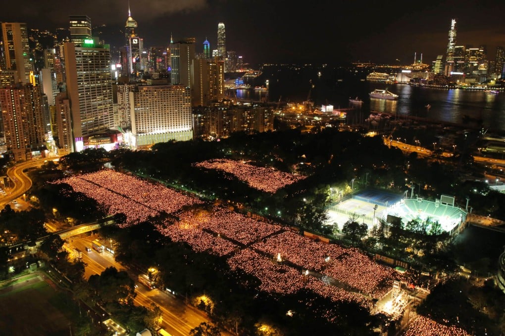 The annual vigil in Victoria Park. Photo: Robert Ng