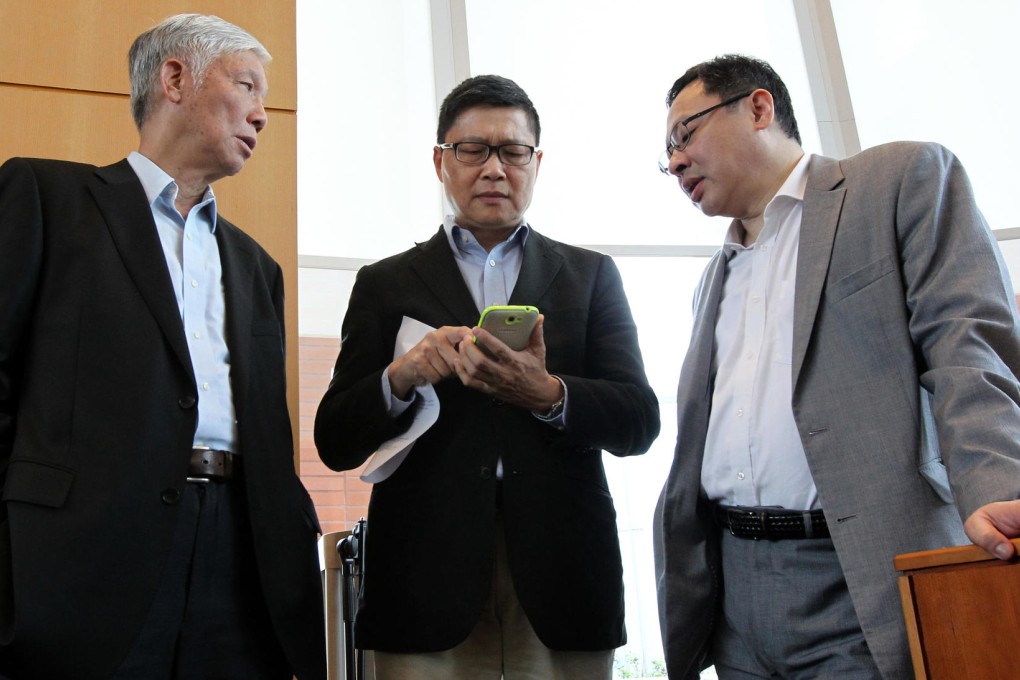 Occupy Central founders Reverend Chu Yiu-ming (left), Dr Chan Kin-man and Benny Tai. Photo: May Tse