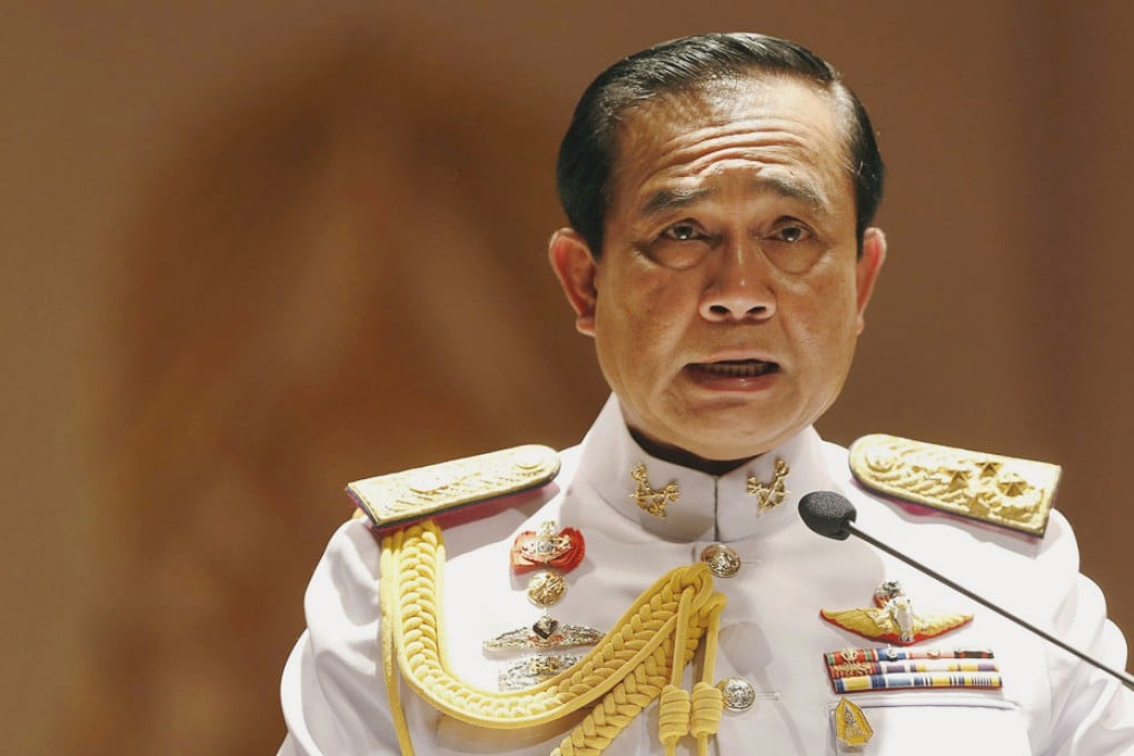 Thai Army chief General Prayuth Chan-ocha addresses reporters at the Royal Thai Army Headquarters in Bangkok. Photo: Reuters