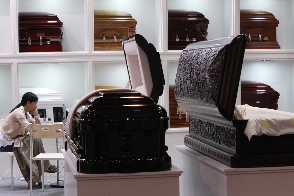 A funeral expo in Hong Kong.