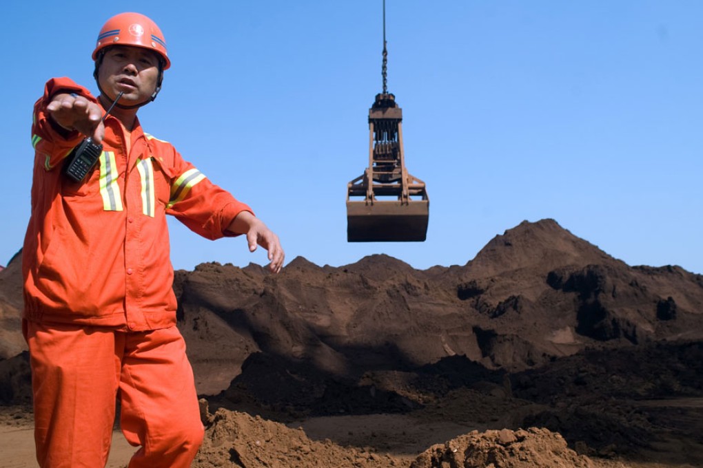 An iron ore in Qingdao. Photo: EPA