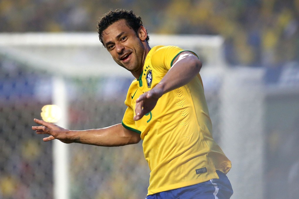 Brazil striker Fred thinks his team will enter the World Cup finals in good form. Photo: Xinhua