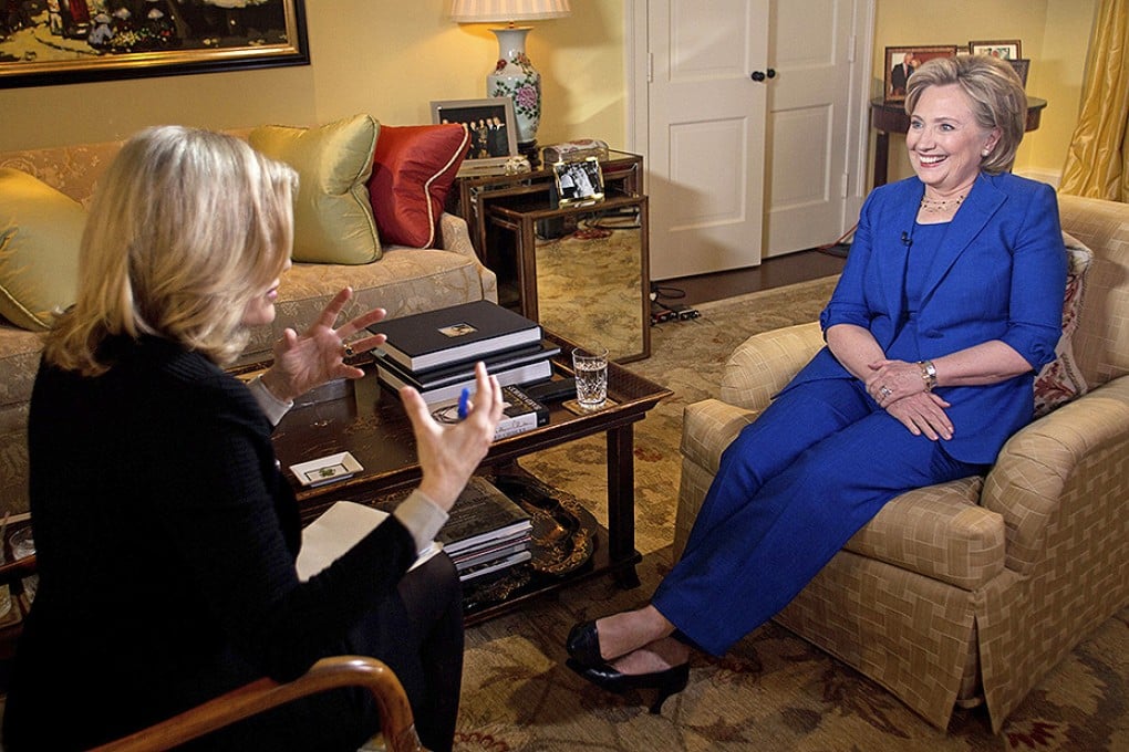 Hillary Clinton during a recent interview with ABC News anchor Diane Sawyer in Washington. Photo: Reuters