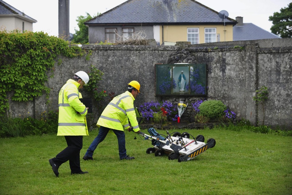 Ground-penetrating radar is used to locate a mass grave of up to 800 children at the former Bon Secours home in Tuam. Photo: EPA