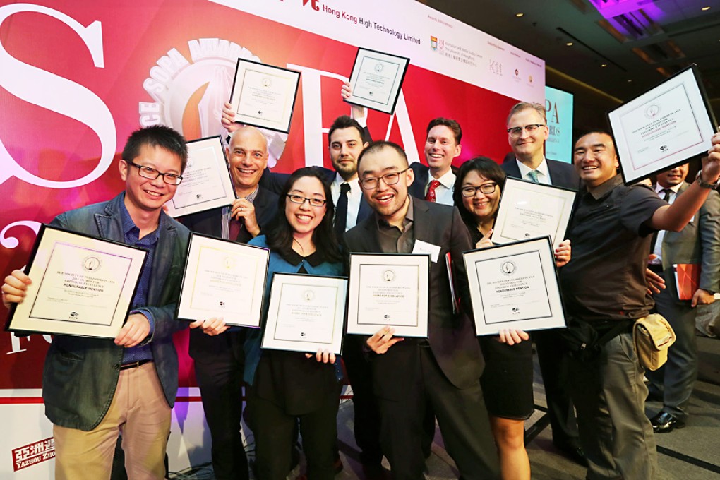 Post journalists celebrate the newspaper's successes at last night's Sopa awards dinner. Photo: Felix Wong