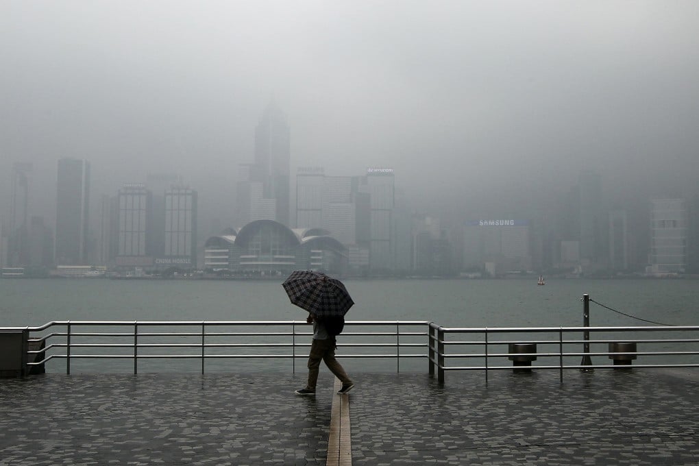 The Tsim Sha Tsui waterfront when Typhoon Usagi hit Hong Kong last year. Hong Kong is likely to have a later typhoon season and more rain later in the year as the El Nino weather phenomenon has a 90 per cent chance of striking this year. Photo: Sam Tsang