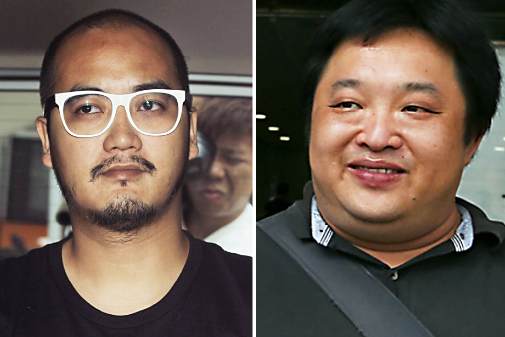 Wong Yeung-tat (left) and Dickson Cheung Hon-yin arrested after demonstration against government's plan for northeastern New Territories. Photos: SCMP