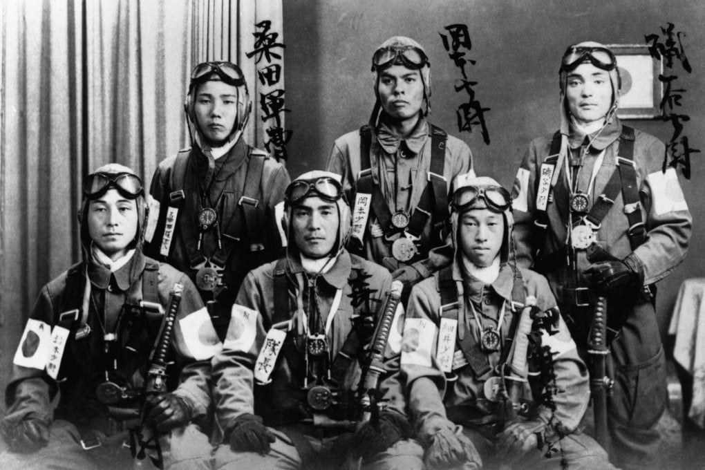 Young Kamikaze pilots in 1945, ahead of their mission to crash explosives-laden planes into enemy ships. Photo: Corbis
