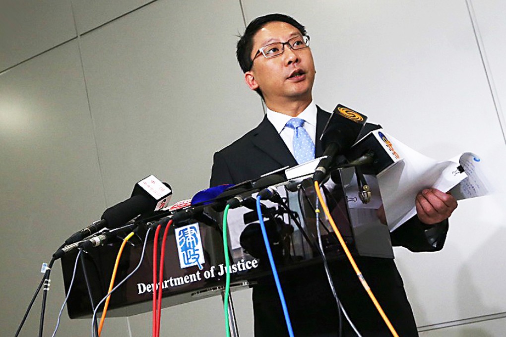 Justice secretary Rimsky Yuen said he did not want to "play with words". Photo: David Wong