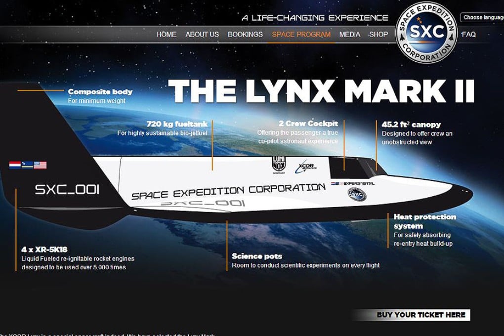 An image of the spacecraft enthusiasts will travel in taken from the website of Space Expedition Corp. Photo: Screenshot