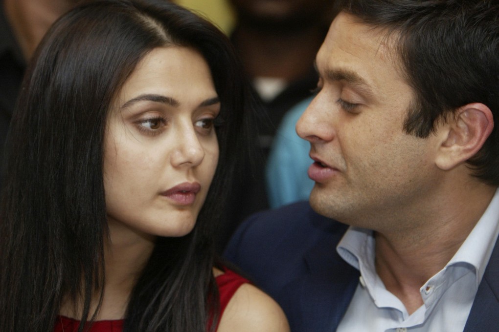 Preity Zinta and Ness Wadia at an IPL player auction. Photo: AP