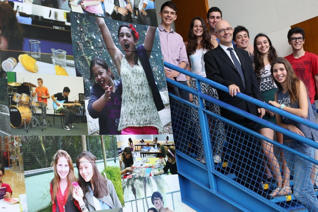 Principal Christian Soulard with some of his pupils. Photo: Nora Tam