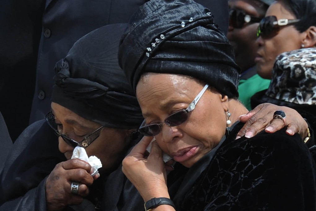Ex-wife Winnie Madikizela, left, with Graca Machel. Photo: AFP