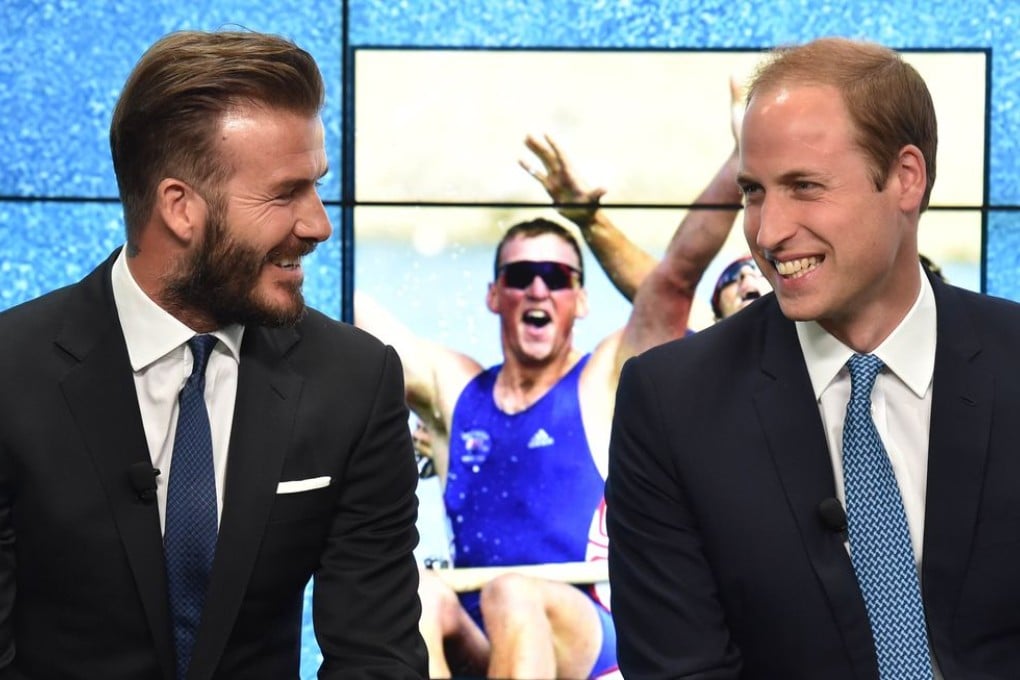 David Beckham (left) and Prince William are British personalities who attract global attention. Photo: AFP