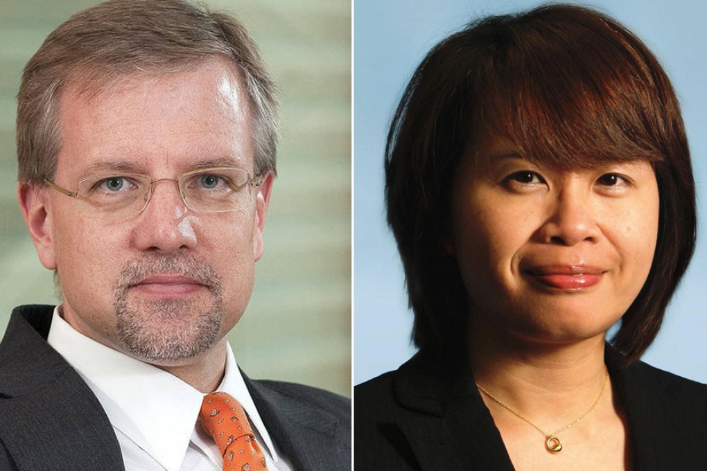 Michael Spencer (left) and Nicole Wong