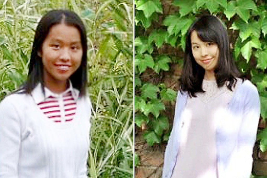 "White, rich and beautiful": Students show off shots of how much they have changed - for the better - after they entered Tsinghua University. Photos: SCMP Pictures