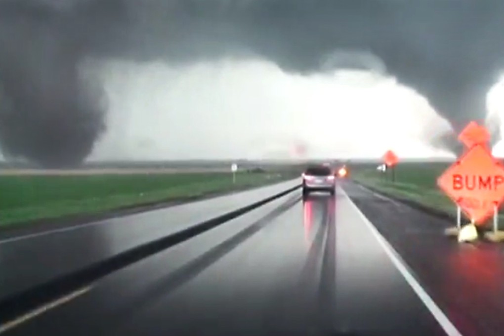 Two tornadoes touched down within roughly a mile of each other in Pilger, northeast Nebraska. Photo: AP