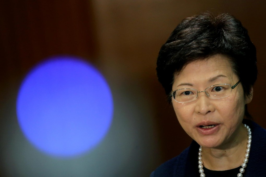 Chief Secretary Carrie Lam Cheng Yuet-ngor speaks at the University of Hong Kong convocation on universal suffrage.