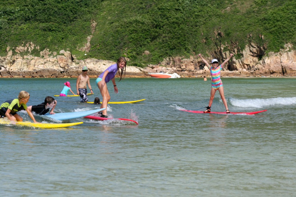 Catching a wave at Surf Hong Kong camp