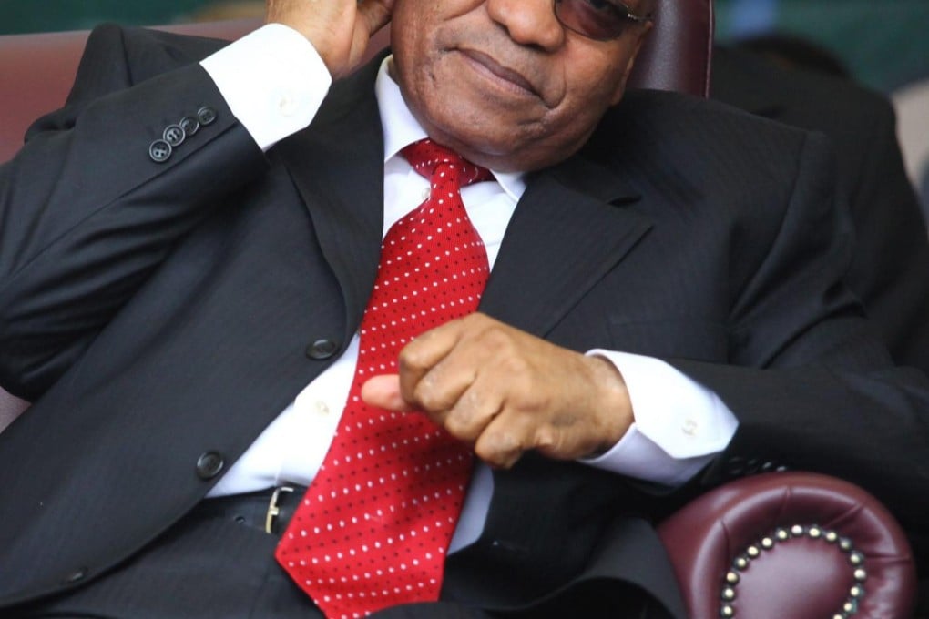 Jacob Zuma listened to a withering attack. Photo: EPA
