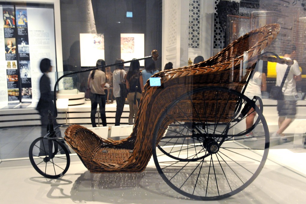 This three-wheeled carriage is one of more than 100 chairs from around the world on display at the Heritage Museum. Photo: Bruce Yan