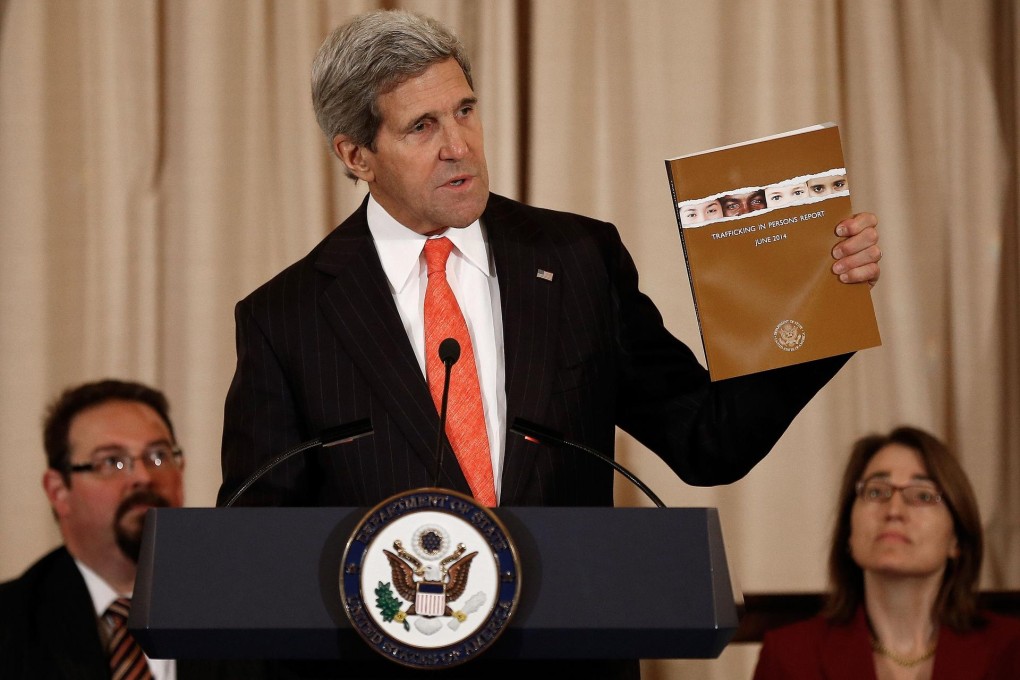 John Kerry said trafficking in people must stop. Photo: AFP