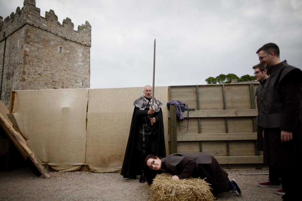 Game of Thronestourists are entertained at Castle Ward. Photo: AP