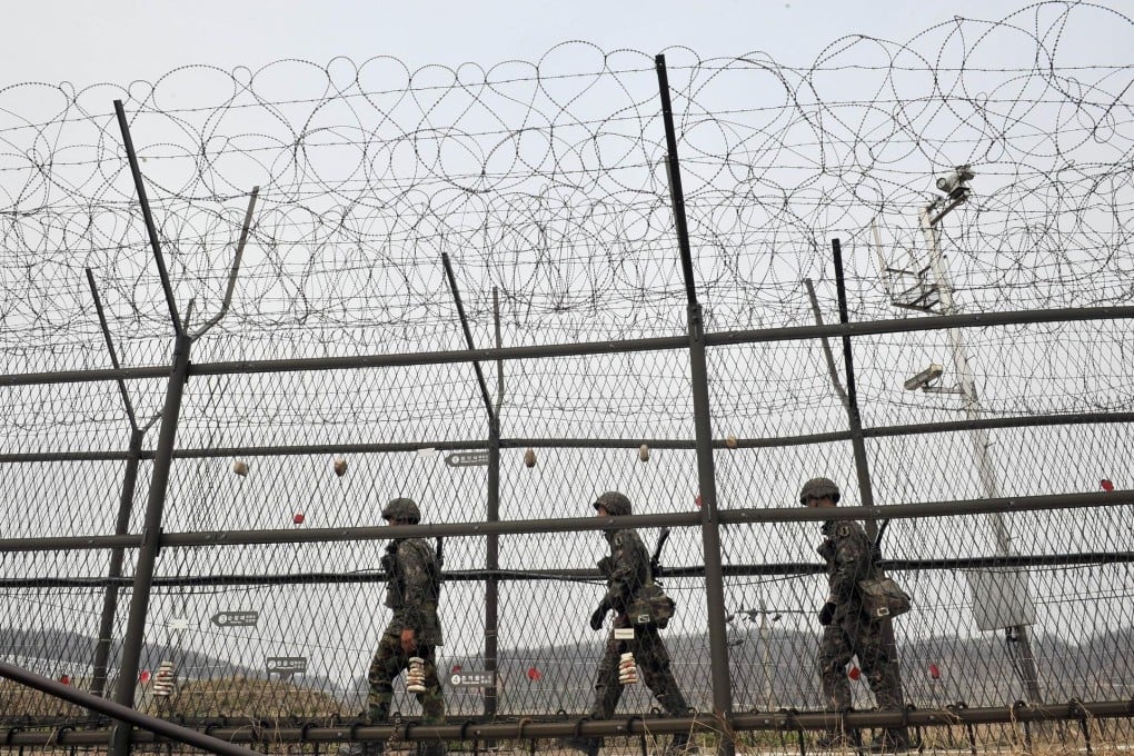 The guard post was located just outside the demilitarised zone (DMZ) - a buffer strip that runs the full length of the 250-kilometre frontier.