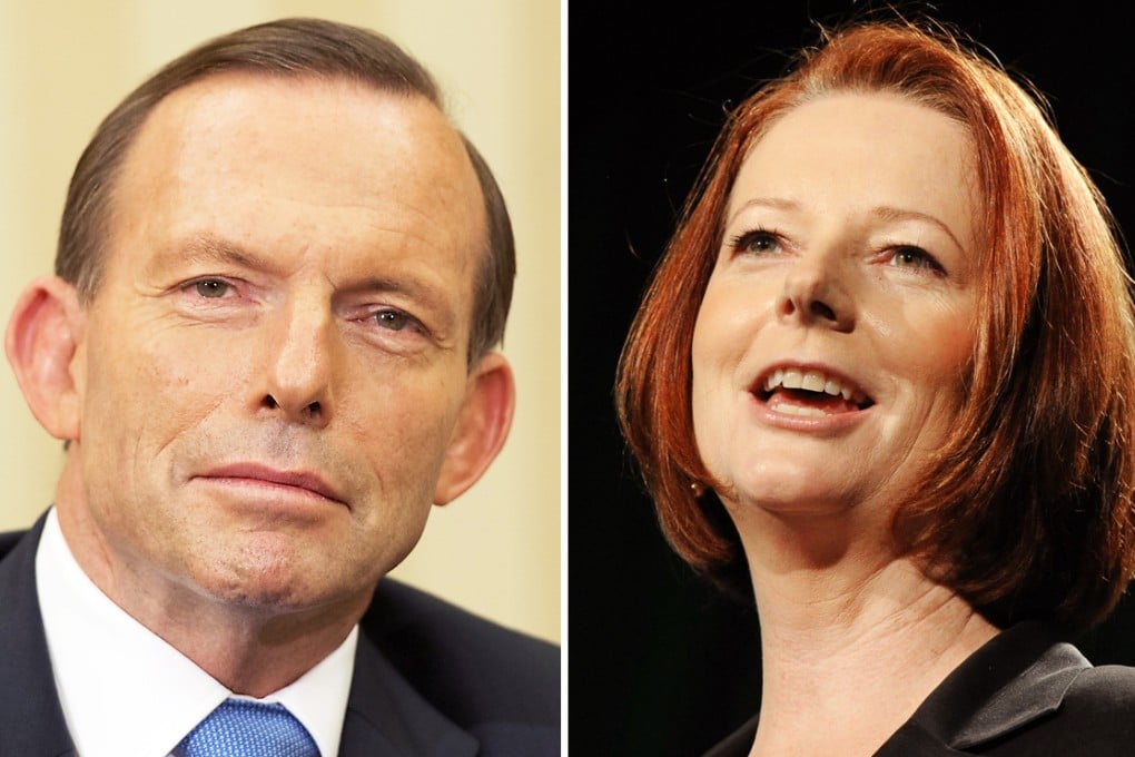Liberal Senator Sue Boyce said Julia Gillard (right) should have labelled Tony Abbott (left) sexist rather than misogynist. Photos: EPA, AFP