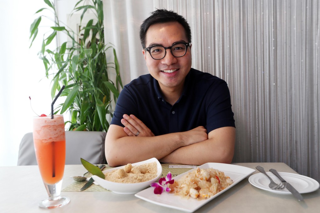 David Yeung with vegetarian dishes at Misto restaurant. Photo: David Wong