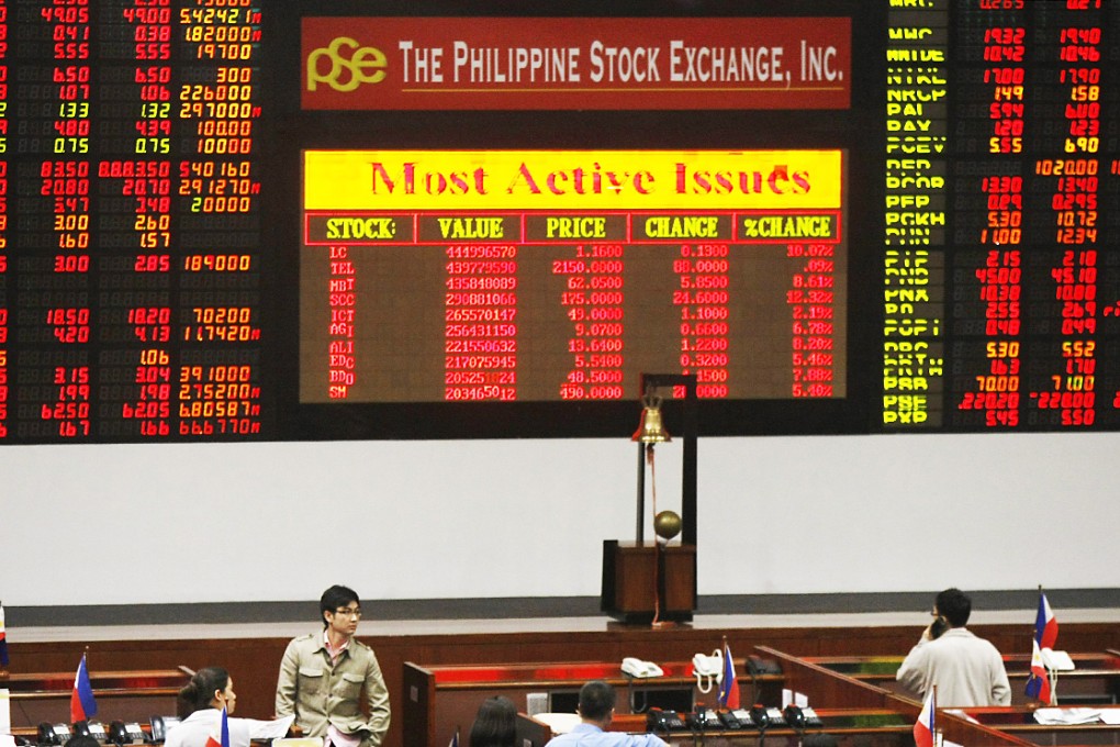 The Philippines is the most expensive major Asian market, with a price-earnings ratio of 19. Photo: EPA